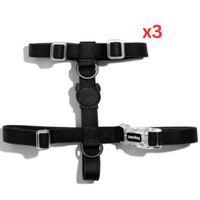 Zee.Dog Neopro Black H-Harness Medium (Pack Of 3)