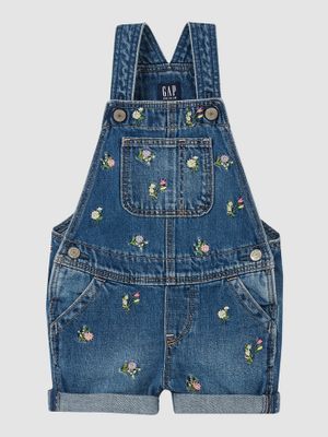 Toddler Embroidered Floral Shortall Toddler Embroidered Floral Shortall