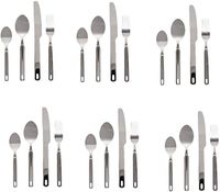 Winsor Stainless Steel Cutlery Set with Stand, 24 Pieces, Silver, WR10005