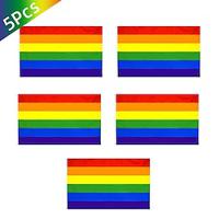 5 PCS Rainbow Flags Set LGBT LGBTQ Adults' Unisex Gay Lesbian Trans Queer Pride Parade Pride Month Party Carnival Decor Lightinthebox