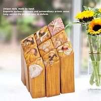 9PcsSet Resin Nativity Heaven Pillar Statue, Resin Crafts Desk Ornament Kit Set Statues Deform Resistant Fall Small Size Hand Made Deform Christmas Tree Pillar Lightinthebox - thumbnail