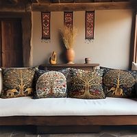 Tree of Life Boho Double Side Pillow Cover 1PC Decorative Toss Pillows Throw Pillow Covers Soft Pillowcase for Bedroom Livingroom Sofa Couch Chair Bench miniinthebox - thumbnail