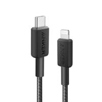 Anker 322 USB-C to Lightning Braided Cable (0.9m/3ft) - Black | Fast Charging | Data Transfer | Durable Braided Construction for Apple Devices
