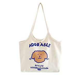Women's Unisex Bags Canvas Canvas Bag Beige Lightinthebox