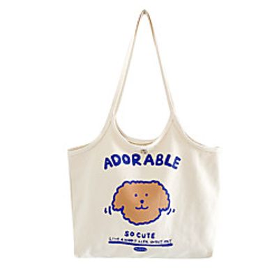 Women's Unisex Bags Canvas Canvas Bag Beige Lightinthebox