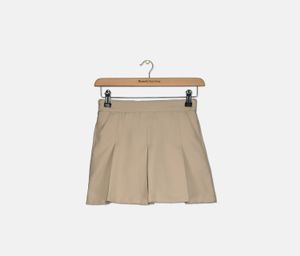 Uniform Pleated Scooter Skirt  Khaki