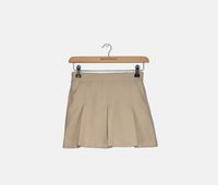 Uniform Pleated Scooter Skirt  Khaki - thumbnail