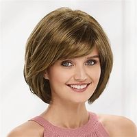 Synthetic Wig Curly With Bangs Machine Made Wig Short A1 Synthetic Hair Women's Soft Fashion Easy to Carry Brown miniinthebox