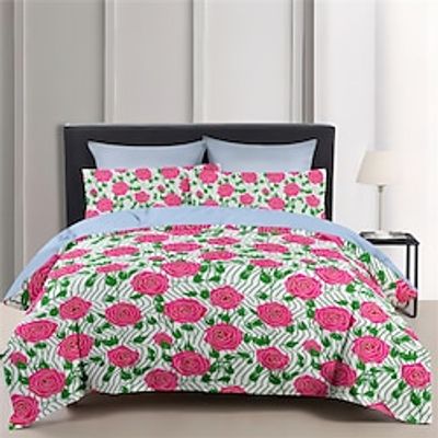 100% Cotton Duvet Cover Set Floral Pattern Comforter Set Soft 3-Piece Luxury Bedding Set Home Decor Dusk Bedding Gift King Queen Full Size Lightinthebox
