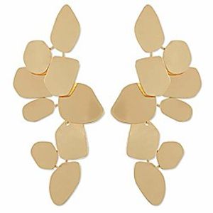zrosse bohemia elegance gold long metal leaf tassel with flowers pearl stamen drop earrings boho multilayer simple punk alloy earrings (style-2) Lightinthebox