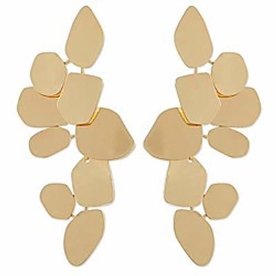 zrosse bohemia elegance gold long metal leaf tassel with flowers pearl stamen drop earrings boho multilayer simple punk alloy earrings (style-2) Lightinthebox