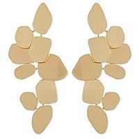 zrosse bohemia elegance gold long metal leaf tassel with flowers pearl stamen drop earrings boho multilayer simple punk alloy earrings (style-2) Lightinthebox - thumbnail