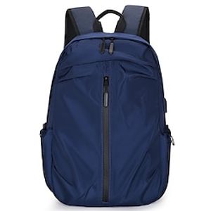 Men's Backpack Mini Backpack Daily Solid Color Nylon Large Capacity Lightweight Zipper Black Blue Gray Lightinthebox