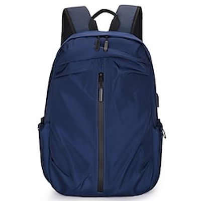 Men's Backpack Mini Backpack Daily Solid Color Nylon Large Capacity Lightweight Zipper Black Blue Gray Lightinthebox