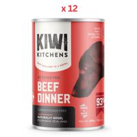 Kiwi Kitchens Grass Fed Beef Dinner Canned Wet Dog Food 375G Pack Of 12