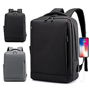 Men's Oxford Cloth Functional Backpack Large Capacity Zipper Office  Career Black Gray Lightinthebox