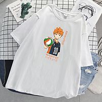 Inspired by Haikyuu Cosplay Cosplay Costume T-shirt Polyester / Cotton Blend Print T-shirt For Women's / Men's miniinthebox - thumbnail