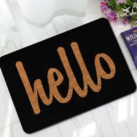 Words Decor Door Mat Rubber Anti-Slip Shower Toilet Mats Bathroom Floor Rug