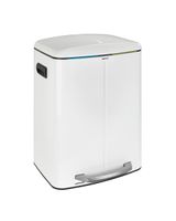 Wenko Pedal Bin Primo, Easy-Close, White 2 x 20 Liter