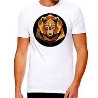 Men's Unisex Tee T shirt Hot Stamping Graphic Prints Bear Plus Size Print Short Sleeve Casual Tops Cotton Basic Designer Big and Tall White miniinthebox - thumbnail