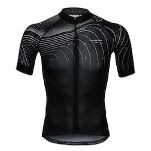 Men's Cycling Jersey Short Sleeve Bike Jersey Top with 3 Rear Pockets Cycling Breathable Back Pocket Stretchy Silver Dark Grey Forest Green Graphic Sports Clothing Apparel Lightinthebox
