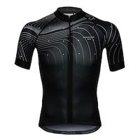 Men's Cycling Jersey Short Sleeve Bike Jersey Top with 3 Rear Pockets Cycling Breathable Back Pocket Stretchy Silver Dark Grey Forest Green Graphic Sports Clothing Apparel Lightinthebox - thumbnail