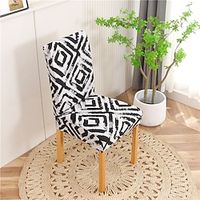 Dining Chair Cover Stretch Chair Seat Slipcover Soft Durable Washable Furniture Protector For Dining Room Party miniinthebox - thumbnail