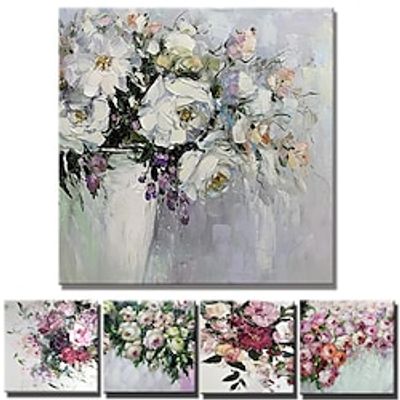Mintura Handmade Flowers Oil Paintings On Canvas Wall Art Decoration Modern Abstract Landscape Pictures For Home Decor Rolled Frameless Unstretched Painting Lightinthebox