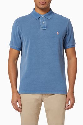 Custom Slim Fit Cotton Mesh Polo Custom Slim Fit Cotton Mesh Polo