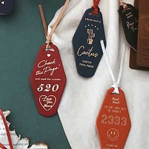 5 pcs PU Leather Bookmark Geometrical Creative Delicate Pagination Mark PU Retro Aesthetic Funny Bookmark for Student Teens Teacher 84 inch miniinthebox