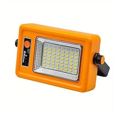 1pc LED Work Light, Solar Rechargeable Portable Holder Light, 1000 Lumens, Outdoor Camping Cabin Light, Usedfor Car Repair Emergency Work Light, OrangeBlueGreen Lightinthebox