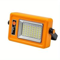 1pc LED Work Light, Solar Rechargeable Portable Holder Light, 1000 Lumens, Outdoor Camping Cabin Light, Usedfor Car Repair Emergency Work Light, OrangeBlueGreen Lightinthebox - thumbnail