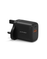 Hyphen Dual Port PD Adaptor 20W UK Plug Black