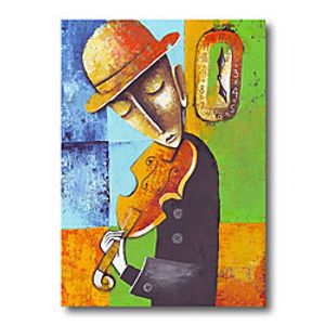 Stretched Oil Painting Hand Painted Canvas Abstract Comtemporary Modern High Quality Picasso Ready to Hang miniinthebox