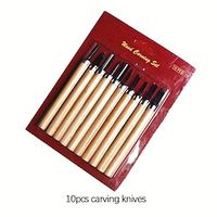 61012pcs Wood Carving Set Wood Carving Tools Sculpting Kit Hand Wood Carving Tool for Beginners Woodworking Sculpting Whittling Lightinthebox - thumbnail