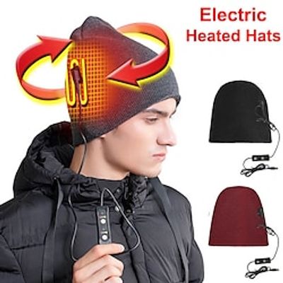 Electric Heated Hats USB Powered Ear Care Knitting Hat Windproof Temperature Adjustable for Outdoor Sport Cycling Hiking Lightinthebox