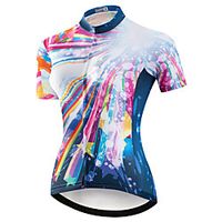 21Grams Women's Short Sleeve Cycling Jersey Summer Spandex Polyester Blue Stars Bike Jersey Top Mountain Bike MTB Road Bike Cycling Quick Dry Moisture Wicking Breathable Sports Clothing Apparel Lightinthebox - thumbnail