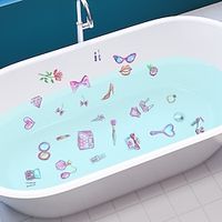 6Pcs Anti Slip Bathtub Stickers, Beauty Tool Pattern Stickers, Bathroom Stickers, Waterproof Frosted Bathtub Stickers. Lightinthebox - thumbnail
