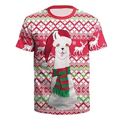 Christmas T-shirt Cartoon Manga Print Graphic T-shirt For Men's Women's Unisex Adults' 3D Print 100% Polyester Party Festival miniinthebox