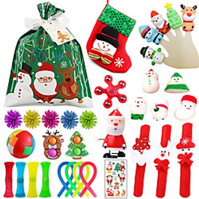 54pcs Fidget Toys Anti Stress Toy Stretchy Strings Mesh Marble Relief Gift For Adults Children Sensory Antistress Relief Toys miniinthebox
