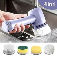 Household multi functions 4 in 1 spinning scrubber hand held cordless electric auto rotating bathroom toilet cleaning brush JM12 Lightinthebox - thumbnail