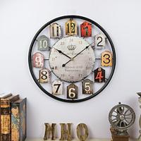 Wall Clock 50cm Old Fashion Elegance Vintage Wall Clock MDF Wooden Art Decor for Home Living Room Bedroom Office Decoration Lightinthebox