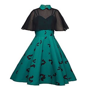 Audrey Hepburn Gothic Lolita Dress Women's Costume Wine  Purple  Red Vintage Cosplay Date A-Line  Shawl Lightinthebox