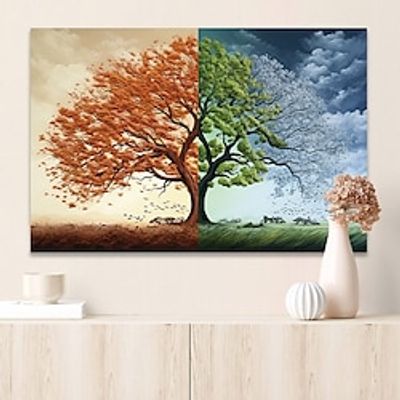 Plants Wall Art Canvas Four Seasons Tree Prints and Posters Plants Pictures Decorative Fabric Painting For Living Room Pictures No Frame miniinthebox Plants Wall Art Canvas Four Seasons Tree Prints and Posters Plants Pictures Decorative Fabric Painting For Living Room Pictures No Frame miniinthebox