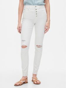 High Rise Destructed Legging Jeans