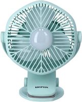 Krypton Rechargeable 5 inch Mini Fan with LED Light, Pastel Cyan - KNF5405 - thumbnail