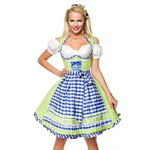 Carnival Oktoberfest Beer Costume Dress Cosplay Costume Dirndl Oktoberfest  Beer Dresses Cosplay Bavarian Wiesn Women's Traditional Style Cloth Dress Apron Lightinthebox