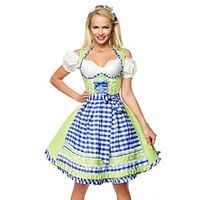 Carnival Oktoberfest Beer Costume Dress Cosplay Costume Dirndl Oktoberfest  Beer Dresses Cosplay Bavarian Wiesn Women's Traditional Style Cloth Dress Apron Lightinthebox - thumbnail
