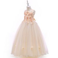 Princess Cosplay Costume Costume Girls' Movie Cosplay Christmas New Year's Golden Red Blue Dress Christmas Halloween Children's Day Polyester  Cotton Lightinthebox - thumbnail
