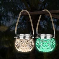 1/2pcs Hanging Solar Lantern RGB Switching Solar Acrylic Crack Crystal Light LED Bottle Light Outdoor Waterproof Fairy Tale Decorative Light Outdoor Courtyard Garden Wedding Festival Party Decorative Light Lightinthebox